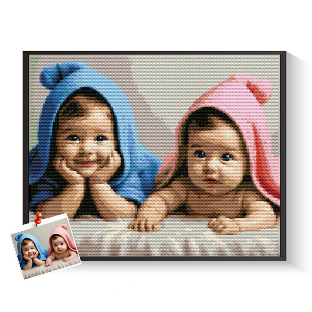 Custom baby diamond painting created from a personal photo – DYCDIY