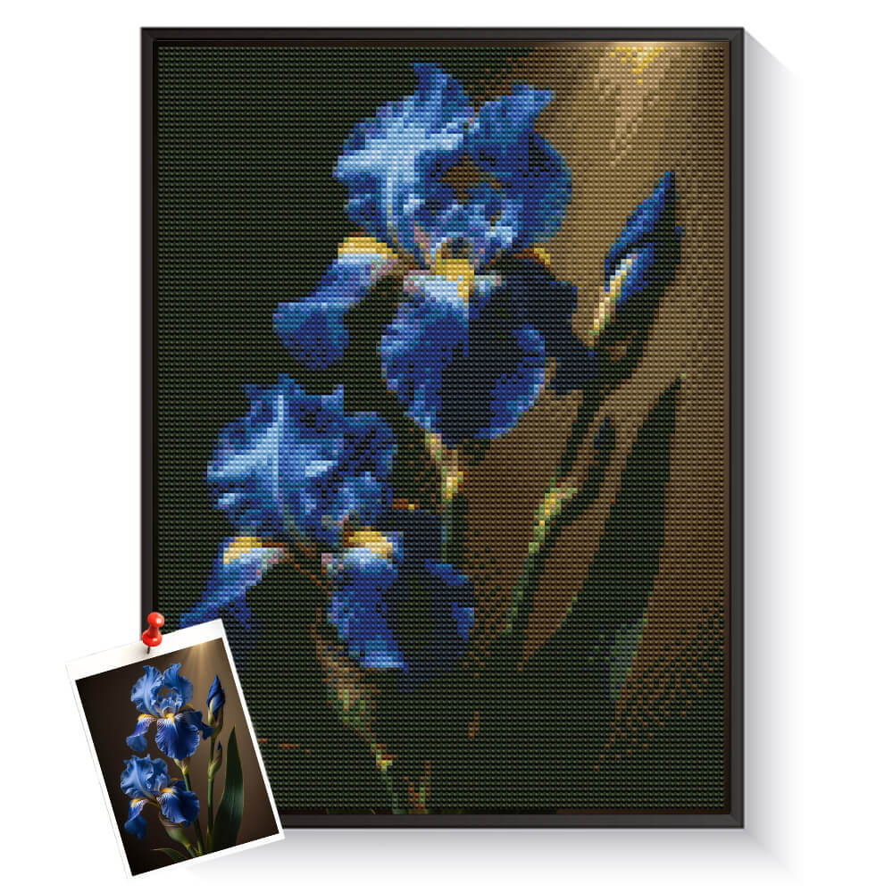 Custom iris diamond painting created from a personal photo – DYCDIY
