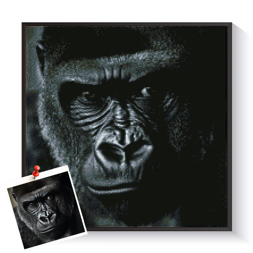 Custom orangutan diamond artwork as a meaningful primate gift – DYCDIY