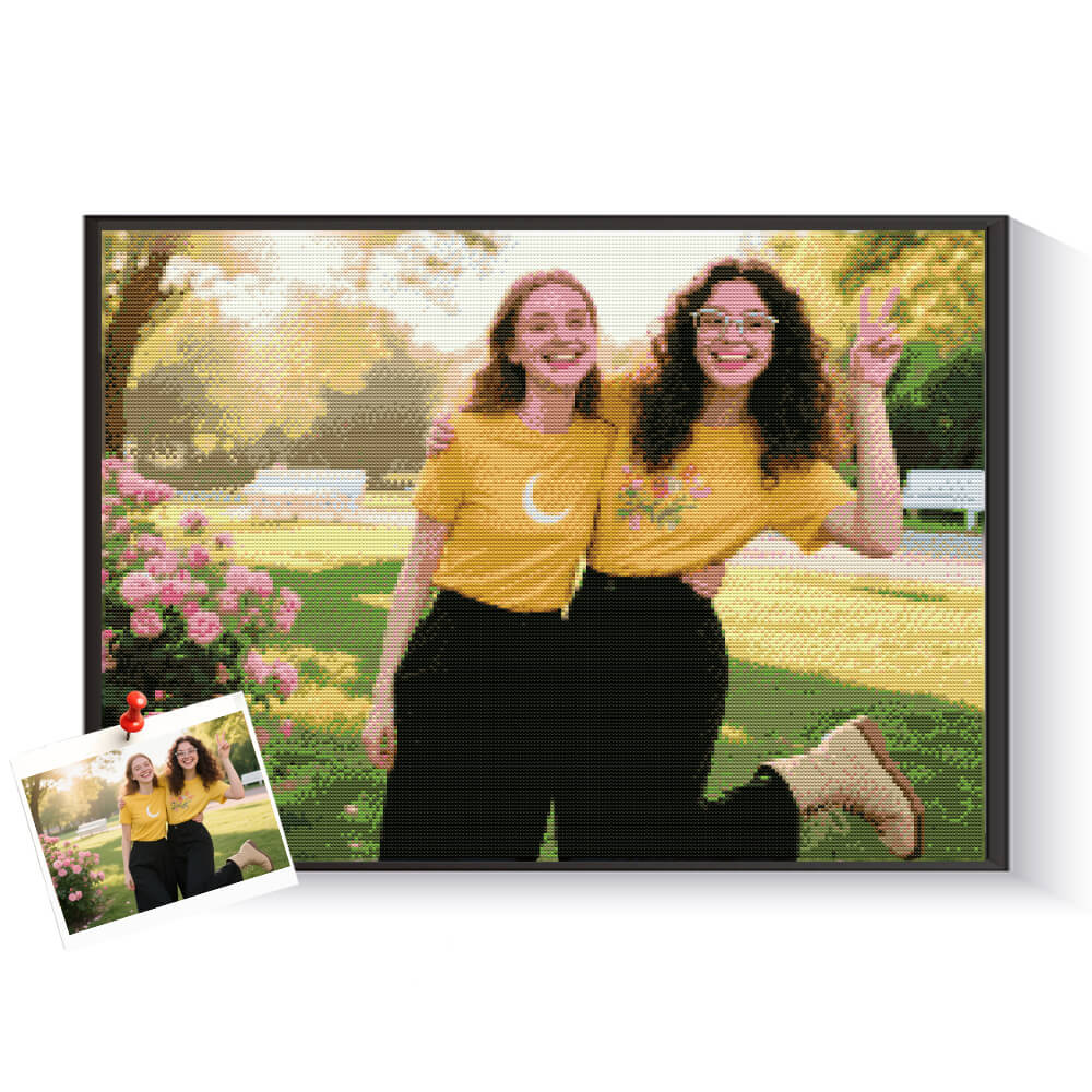 Custom Friendship Diamond Paintings | Best Friend Personalized Diamond Art Kits | DYCDIY