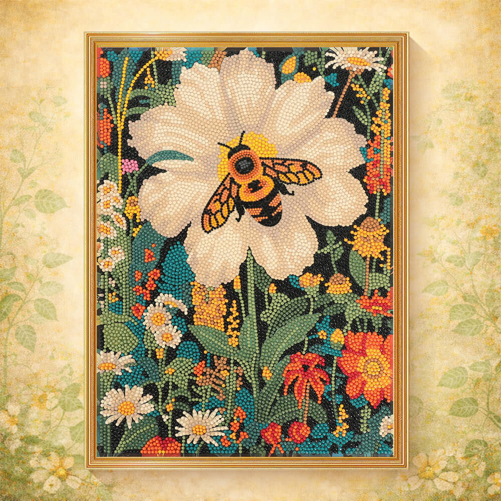 Bee Diamond Painting – A Study in Harmony and Nature