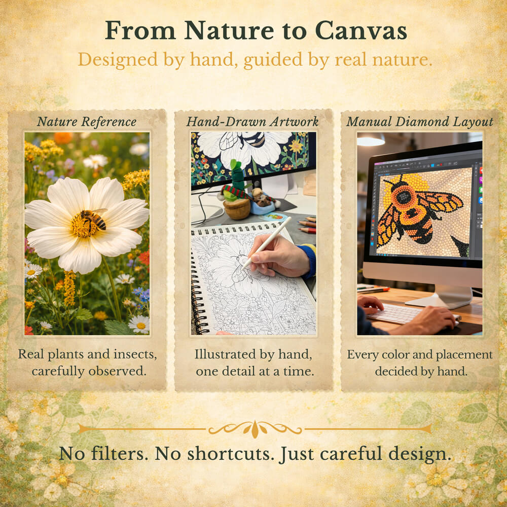 Bee Diamond Painting – A Study in Harmony and Nature