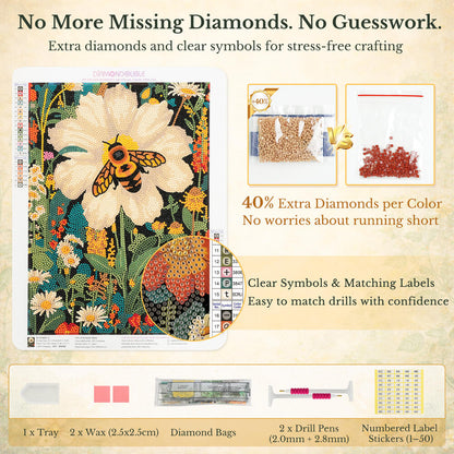 Bee Diamond Painting – A Study in Harmony and Nature