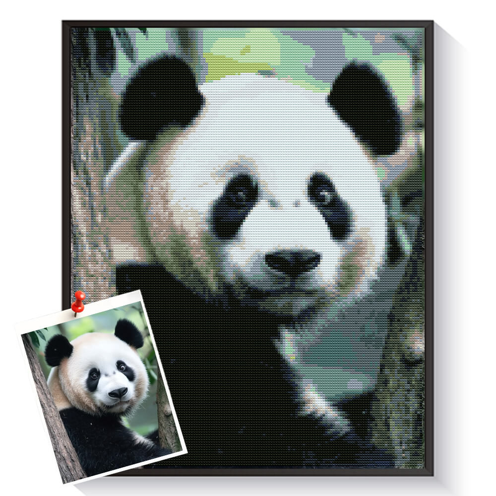 Custom panda diamond artwork as a heartfelt gift for animal lovers – DYCDIY
