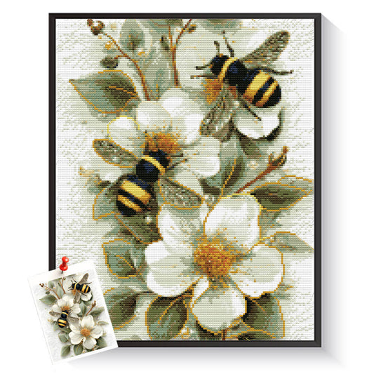 Custom bee diamond painting created from a personal photo – DYCDIY