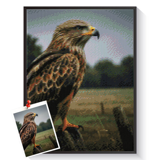 Custom eagle diamond artwork as a bold wildlife gift – DYCDIY