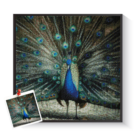 Custom peacock diamond artwork as a dazzling and unique bird gift – DYCDIY