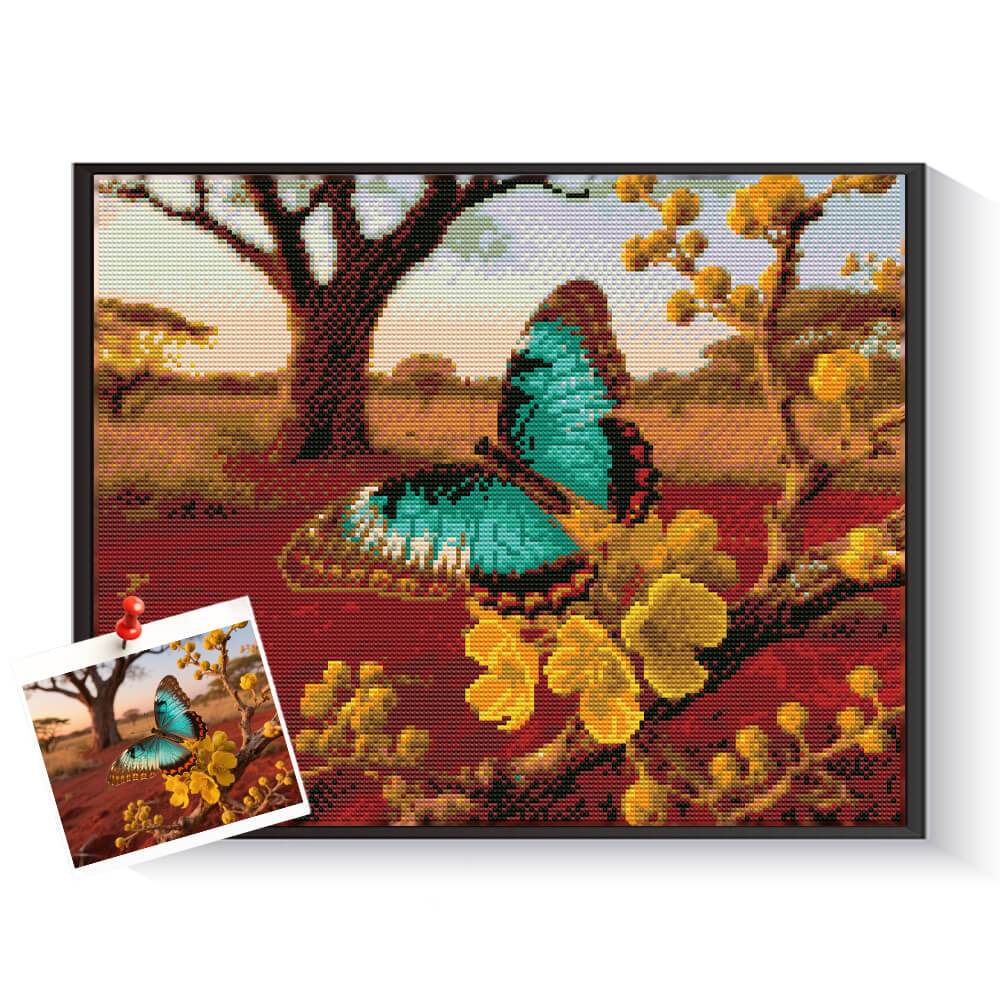 Custom butterfly diamond painting created from a photo – DYCDIY