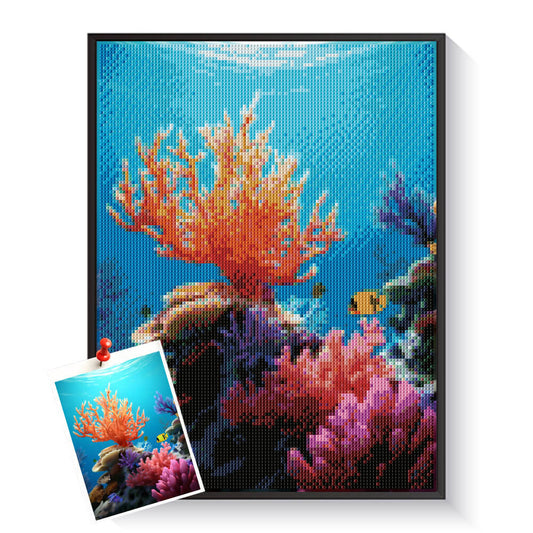 Custom Coral Diamond Painting from Photo | DIY Ocean Diamond Art Kits – DYCDIY