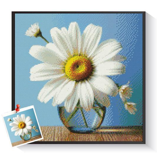Custom daisy diamond painting created from a personal photo – DYCDIY