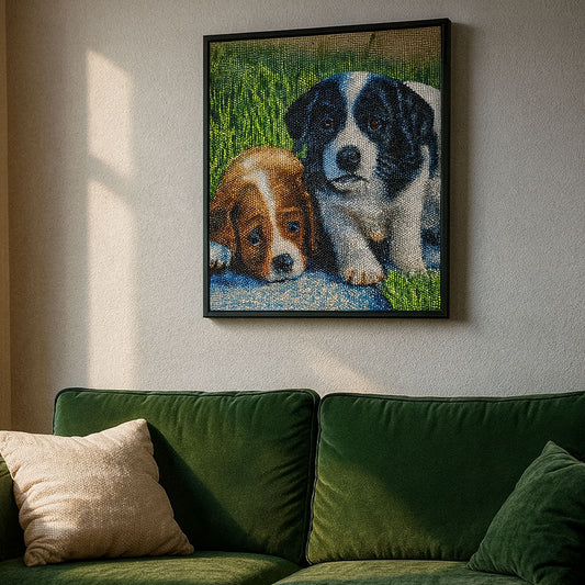 Custom dog diamond painting kit – DYCDIY turns your pet’s photo into a glittering keepsake, celebrating the love only a dog can give.