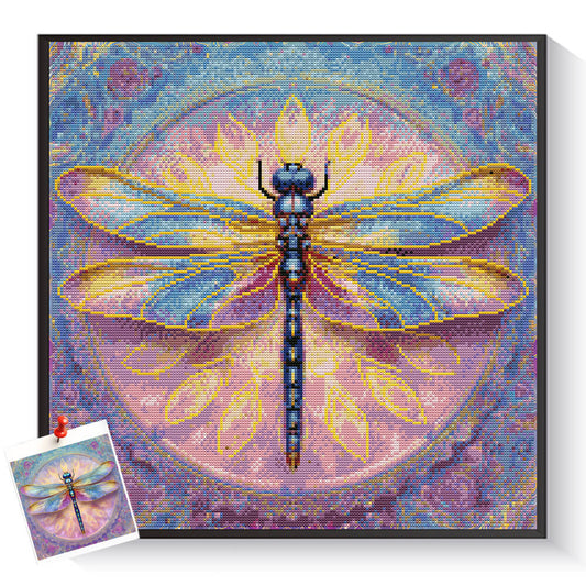 Custom dragonfly diamond painting created from a personal photo – DYCDIY