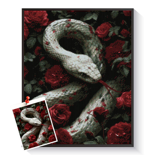 Custom snake diamond painting created from a wildlife photo – DYCDIY