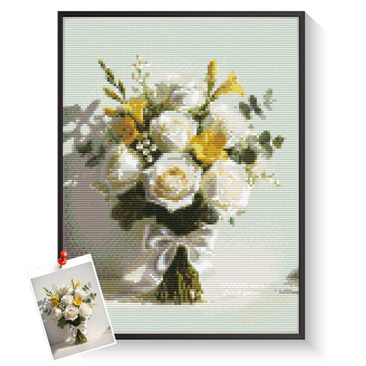 Custom spring bouquet diamond painting created from a personal photo – DYCDIY