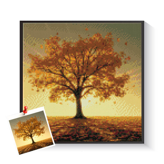 Custom tree diamond painting created from a photo – DYCDIY