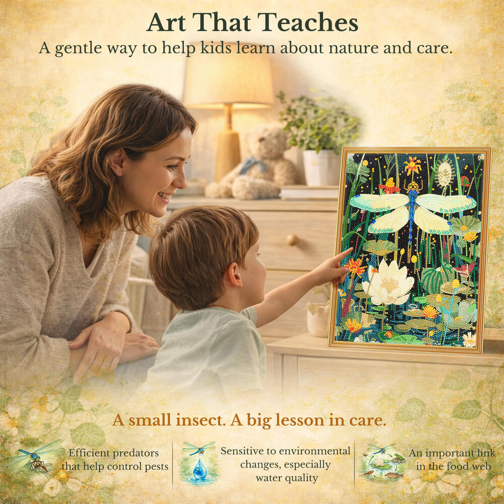 Dragonfly Diamond Painting – The Quiet Hover Artwork