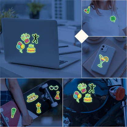 New Year Diamond Art Stickers – Glow in the Dark | 38PCs Set