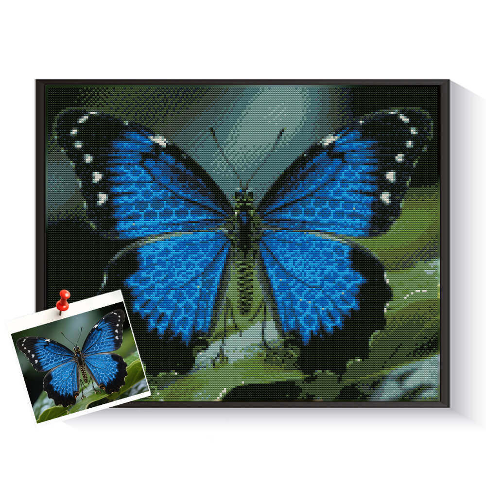 Custom butterfly 5D diamond painting created from a photo – DYCDIY