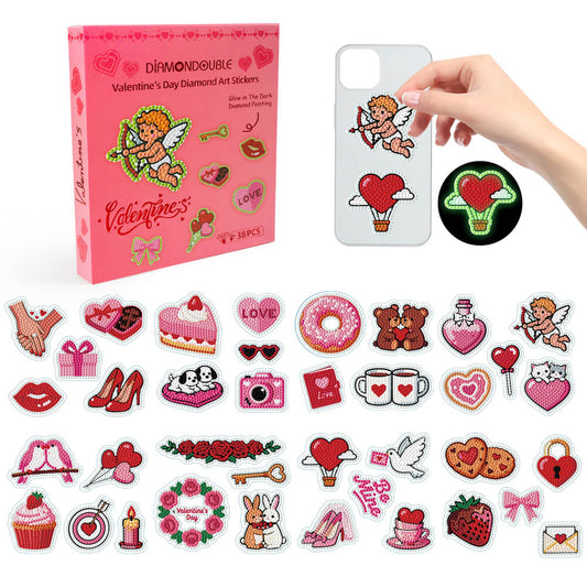 St. Patrick’s Day Diamond Art Stickers – Glow in the Dark | 38PCs Set